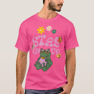 Camiseta Stay Groovy Disko Fiesta Hippie Frog