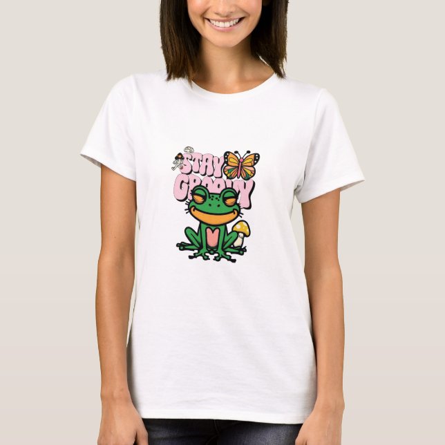 Camiseta Stay Groovy Frog (Anverso)