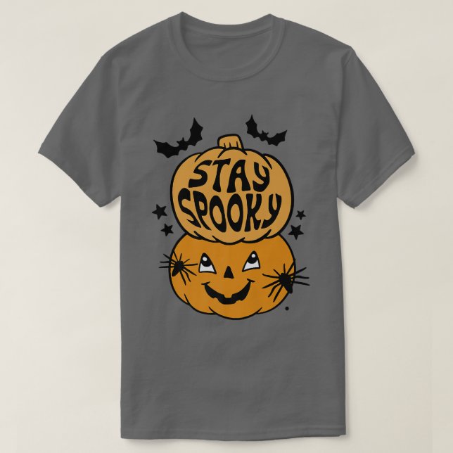 Camiseta Stay Groovy Funny Scary Pumpkin Bats Halloween Cos (Diseño del anverso)