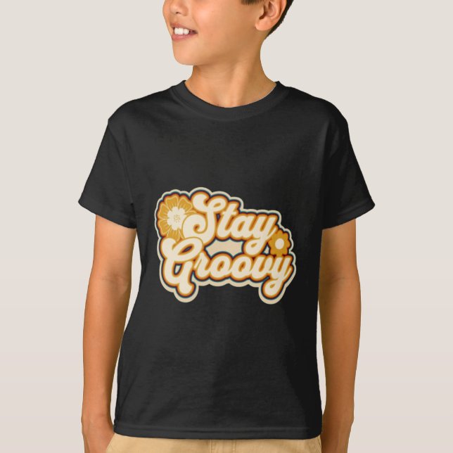 Camiseta Stay Groovy Pegatina (Anverso)