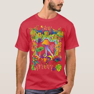 Camiseta Stay Groovy Vintage Vibe Mushroom Fairy Hippie