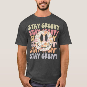 Camiseta Stay GroovyRetro Happy Face Piece Hippie Boho Rain