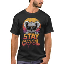 Stay Guay Koala T-Shirt | Retro Sunset Koala Graph