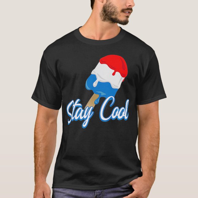 Camiseta Stay Guay Red White and Blue Rocket Popsicle Summe (Anverso)