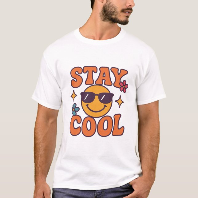 Camiseta Stay Guay Retro Smiley Face T-Shirt (Anverso)
