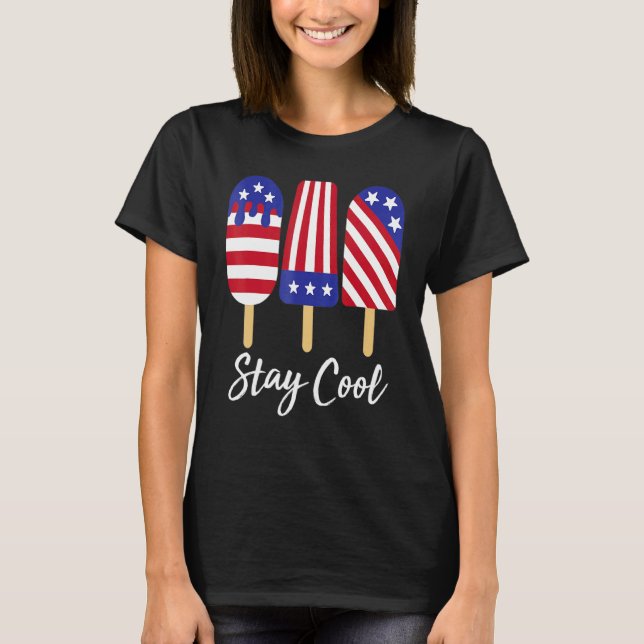 Camiseta Stay Guay Rocket Pop Red White & Blue Popsicle Sum (Anverso)