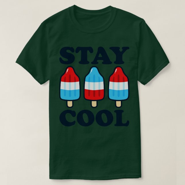 Camiseta Stay Guay Rocket Red White and Blue Popsicle Summe (Diseño del anverso)