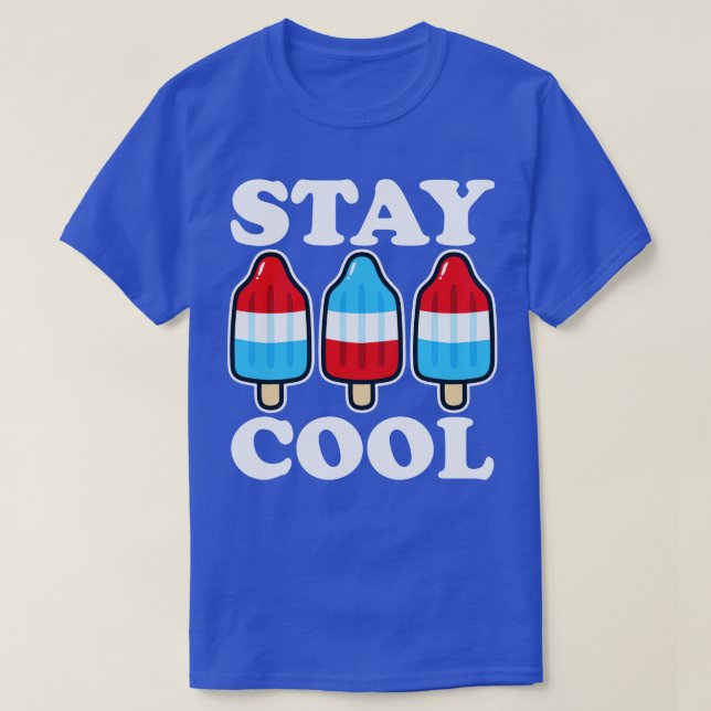 Camiseta Stay Guay Rocket Red White and Blue Popsicle Summe (Diseño del anverso)