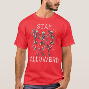 Camiseta Stay Halloweird Halloween Skeletons Funny Horror L
