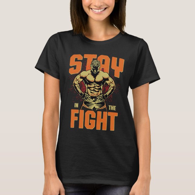 Camiseta Stay In The Fight Fighter mens gear for training W (Anverso)