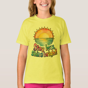 Camiseta 'Stay Low Shine Bright' Dgn1-de Maaya_P- Niños Ylo
