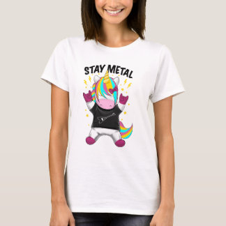Camiseta Stay metal unicorn
