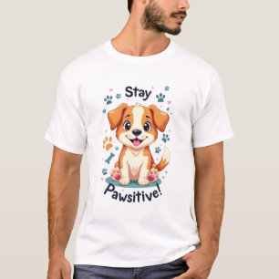 Camiseta Stay Pawsitive Dog Lover tee