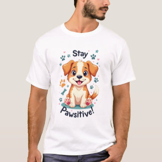 Camiseta Stay Pawsitive Dog Lover tee