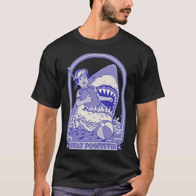 Camiseta Stay Positive Shark (Anverso)