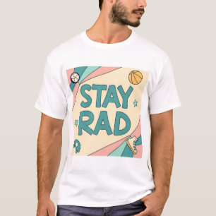 Camiseta "Stay Rad" Graphic with Retro Sports Elements