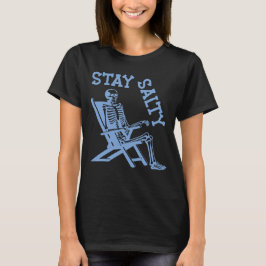 Camiseta Stay Salty Beach, Funny Summer Skeleton