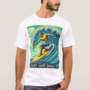 Camiseta Stay Salty, Surf Daily - Surfer T-Shirt