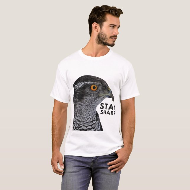 Camiseta Stay Sharp Hawk - Ave audaz de Prey Wildl (Anverso completo)