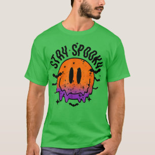 Camiseta Stay Spookone Season Smile Face Happy Halloween Pu