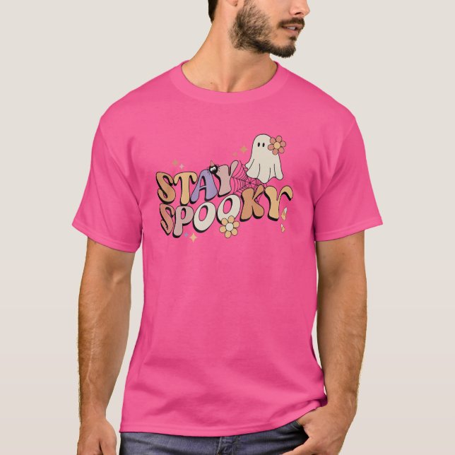 Camiseta Stay Spooky Cute Creepe Flower Halloween (Anverso)