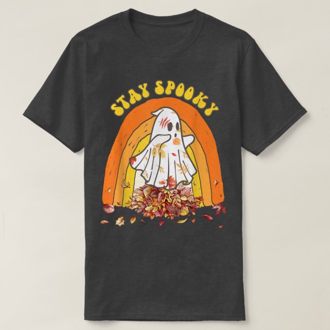 Camiseta Stay Spooky Fall Otoño Ghost Halloween 186 (Diseño del anverso)