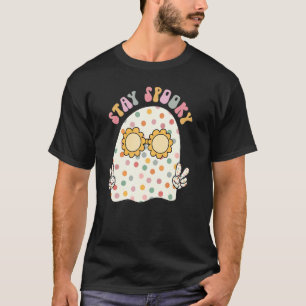 Camiseta Stay Spooky Halloween Groovy Cute Para Boy Chica