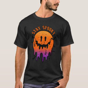 Camiseta Stay Spooky Smile Face Ghost Witchy Halloween