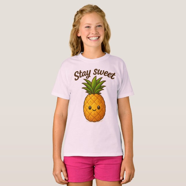 Camiseta Stay Sweet - Cute Pineapple (Anverso completo)