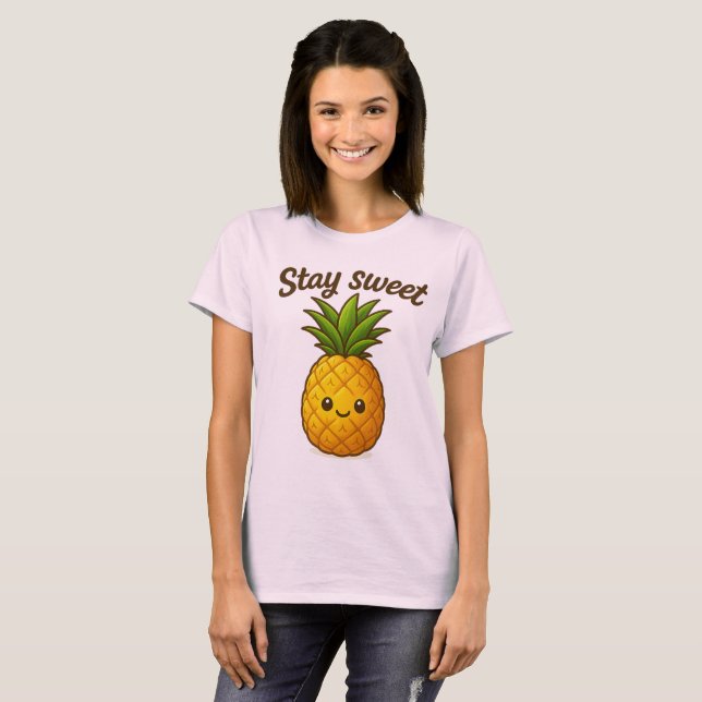 Camiseta Stay Sweet - Cute Pineapple (Anverso completo)