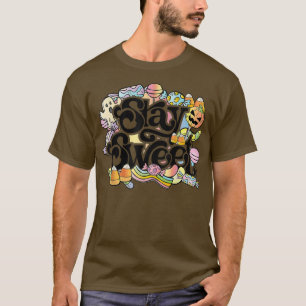 Camiseta Stay Sweet Halloween Candy Pumpkins Trick Or Treat