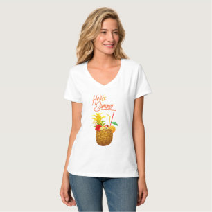 Camiseta Stay Sweet Stay Sunny-Hello Summer Pineapple Shirt