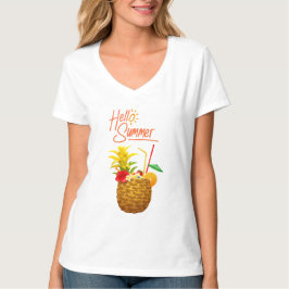 Camiseta Stay Sweet Stay Sunny-Hello Summer Pineapple Shirt