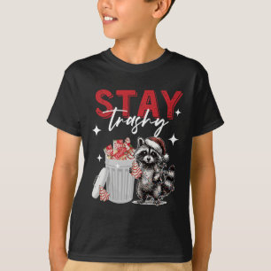 Camiseta Stay Trashy Navidades Raccoon Xmas Trash Panda Rac