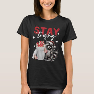 Camiseta Stay Trashy Navidades Raccoon Xmas Trash Panda Rac
