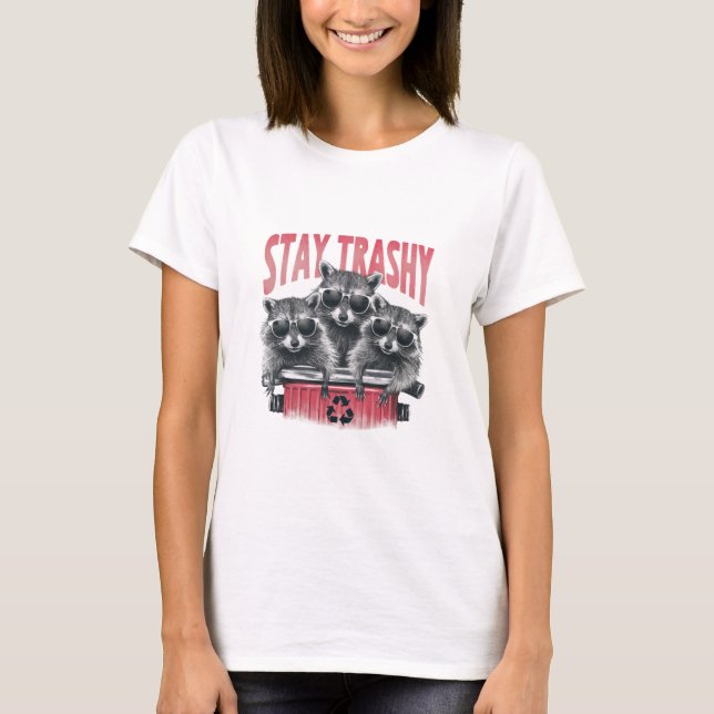 Camiseta Stay Trashy Raccoons (Anverso)