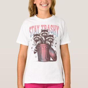 Camiseta Stay-Trashy Retro Funny Raccoon