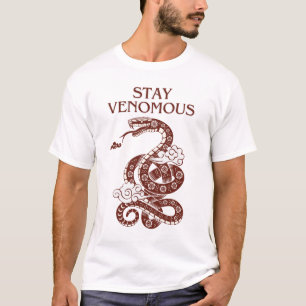 Camiseta Stay Venomous - Fierce Snake Print