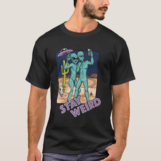 Camiseta Stay Weird Alien Alien Alien Alien (Anverso)