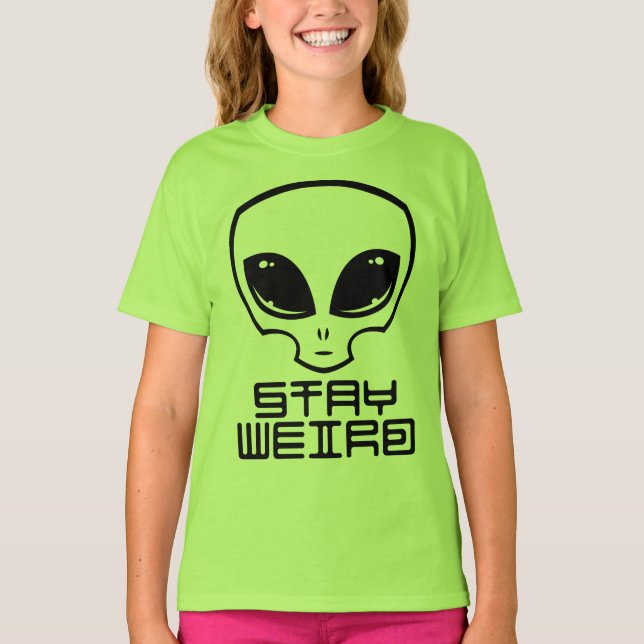 Camiseta Stay Weird Alien Head (Anverso)