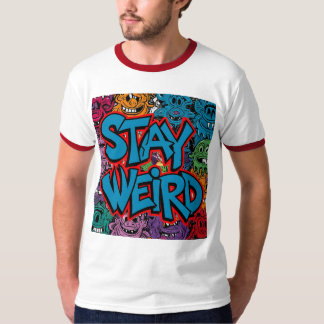 Camiseta Stay Weird - Grafiti Streetwear Graphic