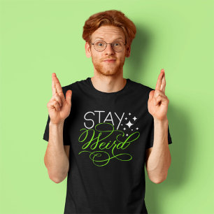 Camiseta Stay Weird Introvert Nerd Único