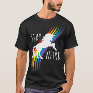 Camiseta Stay Weird Magic Rainbow Unicorn