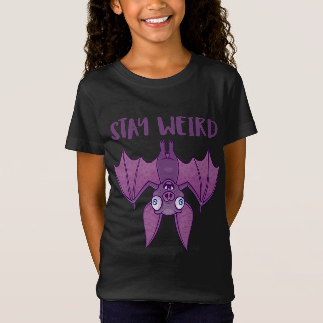 Camiseta Stay Weird Personalizado Bat (Anverso)