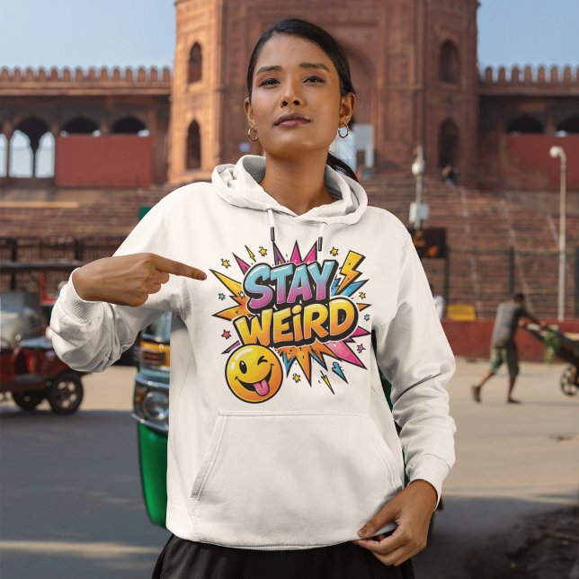 Camiseta Stay Weird Pop Art Burst (Subido por el creador)