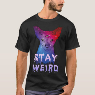Camiseta Stay Weird Sphynx Cat Tres Ojos Cat