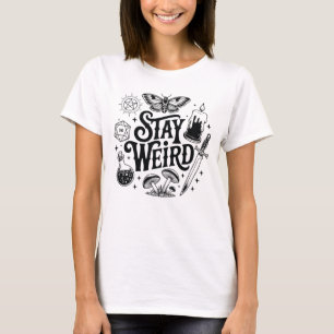 Camiseta Stay Weird Witchen Vibes Witch Spooky Season Happy