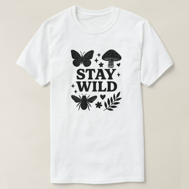 CAMISETA STAY WILD (Diseño del anverso)