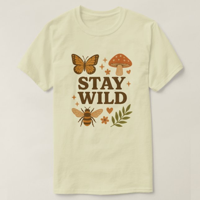 Camiseta STAY WILD (Diseño del anverso)