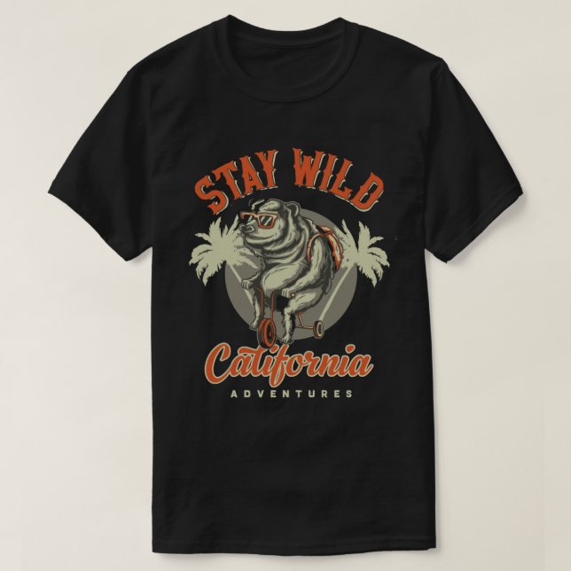 Camiseta STAY WILD California (Diseño del anverso)
